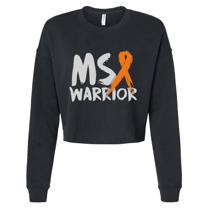 Ms Warrior Multiple Sclerosis Awareness Month Cropped Pullover Crew