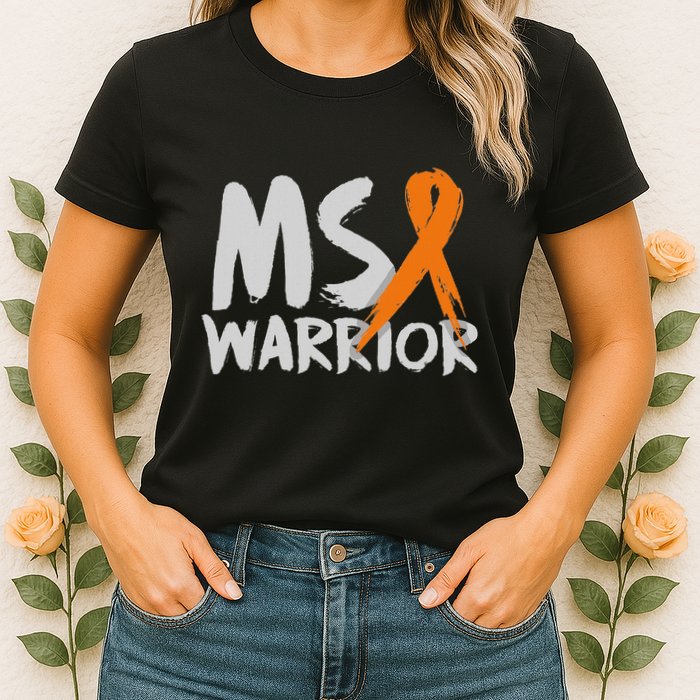 Ms Warrior Multiple Sclerosis Awareness Month Womens T-Shirt