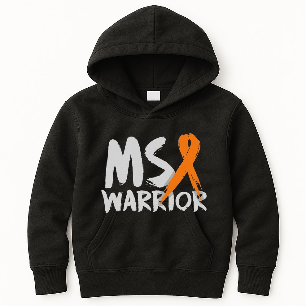 Ms Warrior Multiple Sclerosis Awareness Month Kids Hoodie