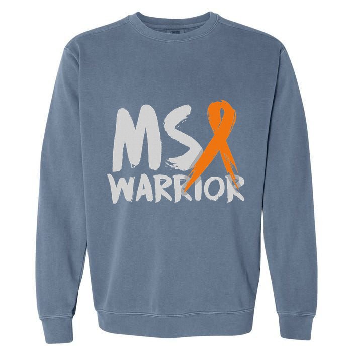 Ms Warrior Multiple Sclerosis Awareness Month Garment-Dyed Sweatshirt