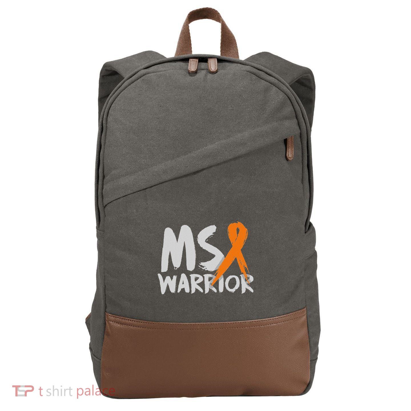 Ms Warrior Multiple Sclerosis Awareness Month Cotton Canvas Backpack