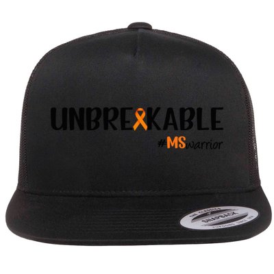 Ms Warrior Multiple Sclerosis Awareness Unbreakable Ms Meaningful Gift Flatbill Hat
