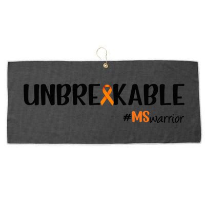 Ms Warrior Multiple Sclerosis Awareness Unbreakable Ms Meaningful Gift Large Microfiber Waffle Golf Towel