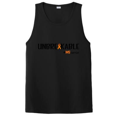 Ms Warrior Multiple Sclerosis Awareness Unbreakable Ms Meaningful Gift PosiCharge Competitor Tank