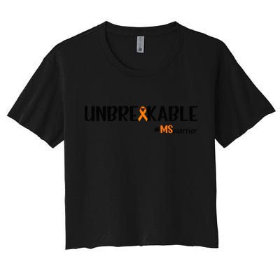 Ms Warrior Multiple Sclerosis Awareness Unbreakable Ms Meaningful Gift Crop Top