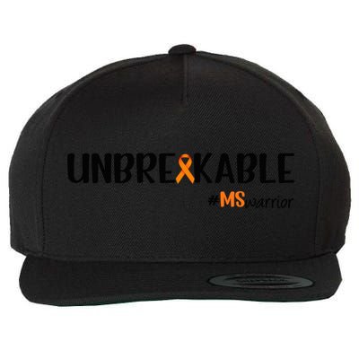 Ms Warrior Multiple Sclerosis Awareness Unbreakable Ms Meaningful Gift Wool Snapback Cap