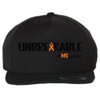 Ms Warrior Multiple Sclerosis Awareness Unbreakable Ms Meaningful Gift Wool Snapback Cap