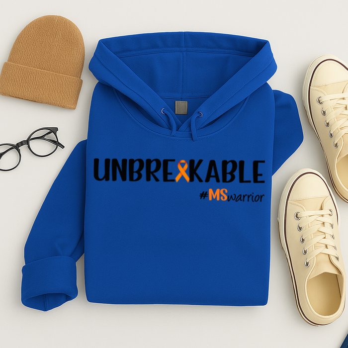 Ms Warrior Multiple Sclerosis Awareness Unbreakable Ms Meaningful Gift Hoodie