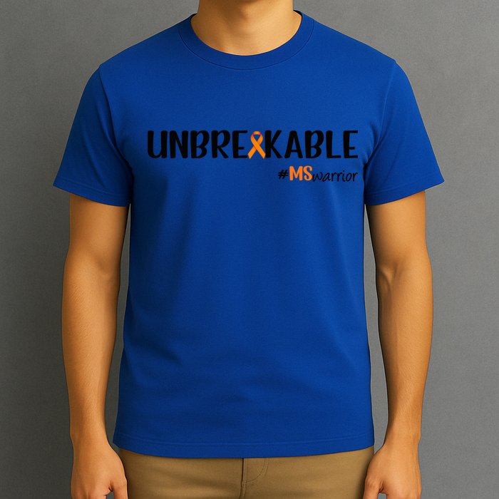 Ms Warrior Multiple Sclerosis Awareness Unbreakable Ms Meaningful Gift T-Shirt