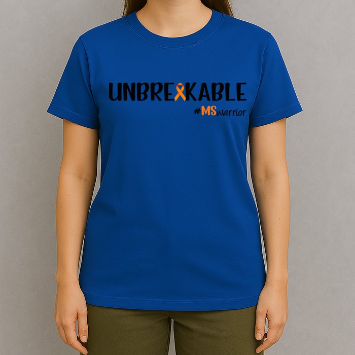 Ms Warrior Multiple Sclerosis Awareness Unbreakable Ms Meaningful Gift T-Shirt