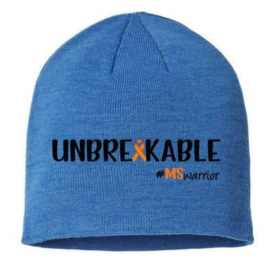 Ms Warrior Multiple Sclerosis Awareness Unbreakable Ms Meaningful Gift Sustainable Beanie