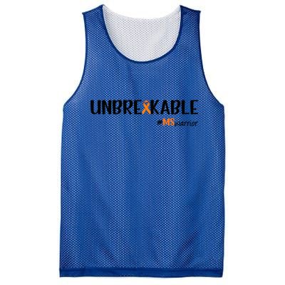 Ms Warrior Multiple Sclerosis Awareness Unbreakable Ms Meaningful Gift Mesh Reversible Basketball Jersey Tank