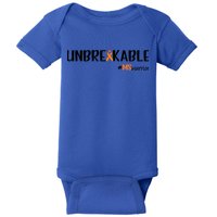 Ms Warrior Multiple Sclerosis Awareness Unbreakable Ms Meaningful Gift Baby Bodysuit