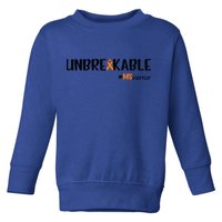 Ms Warrior Multiple Sclerosis Awareness Unbreakable Ms Meaningful Gift Toddler Sweatshirt