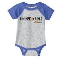 Ms Warrior Multiple Sclerosis Awareness Unbreakable Ms Meaningful Gift Infant Baby Jersey Bodysuit