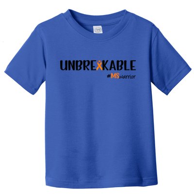 Ms Warrior Multiple Sclerosis Awareness Unbreakable Ms Meaningful Gift Toddler T-Shirt