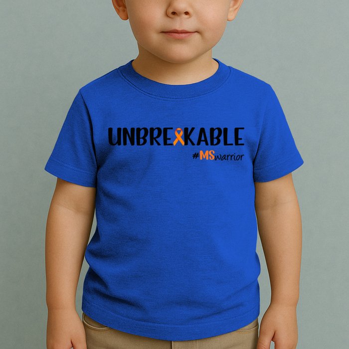 Ms Warrior Multiple Sclerosis Awareness Unbreakable Ms Meaningful Gift Toddler T-Shirt