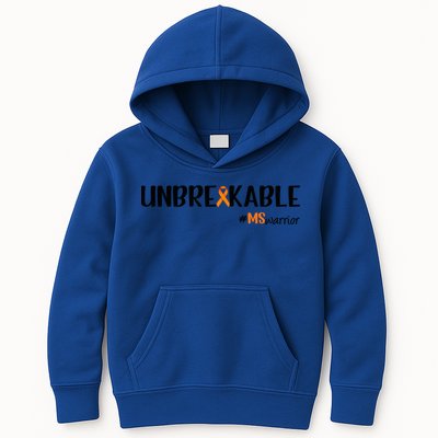Ms Warrior Multiple Sclerosis Awareness Unbreakable Ms Meaningful Gift Kids Hoodie