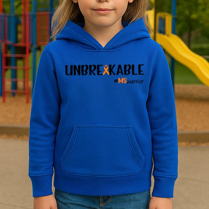 Ms Warrior Multiple Sclerosis Awareness Unbreakable Ms Meaningful Gift Kids Hoodie