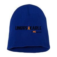 Ms Warrior Multiple Sclerosis Awareness Unbreakable Ms Meaningful Gift Short Acrylic Beanie