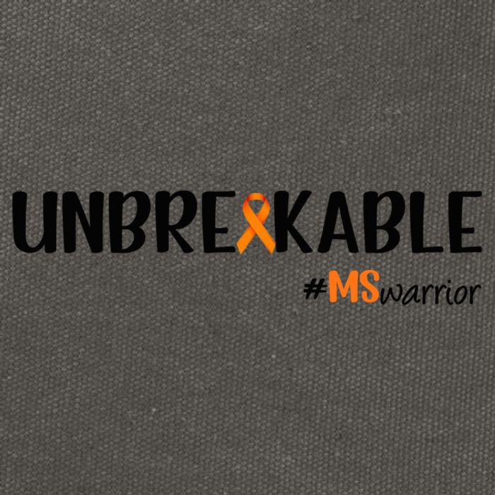 Ms Warrior Multiple Sclerosis Awareness Unbreakable Ms Meaningful Gift Cotton Canvas Backpack