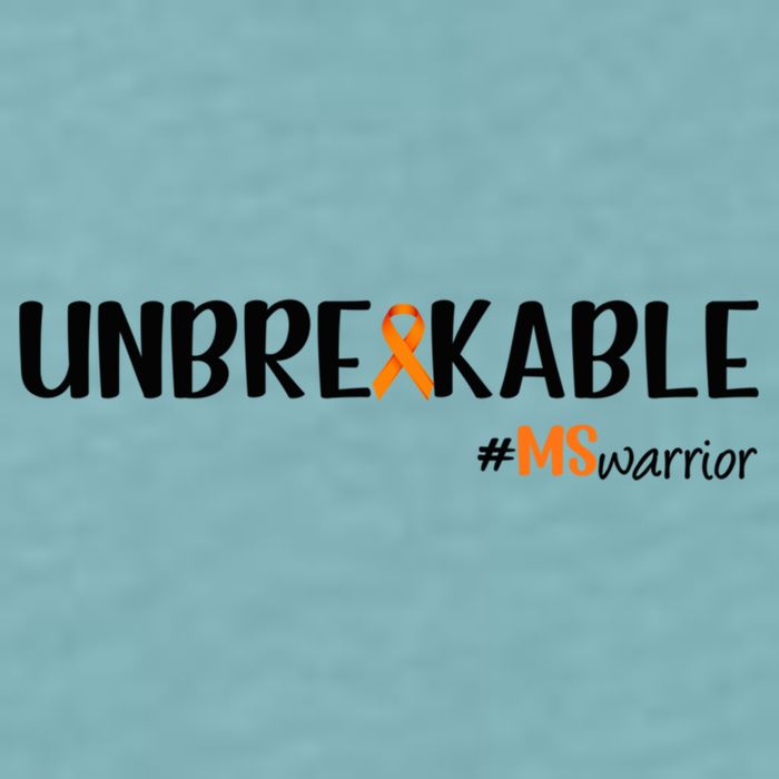 Ms Warrior Multiple Sclerosis Awareness Unbreakable Ms Meaningful Gift Sueded Cloud Jersey T-Shirt