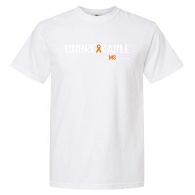 Ms Warrior Multiple Sclerosis Awareness Unbreakable Ms Great Gift Garment-Dyed Heavyweight T-Shirt