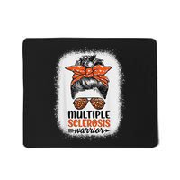 Ms Warrior Messy Bun Leopard Multiple Sclerosis Awareness Mousepad