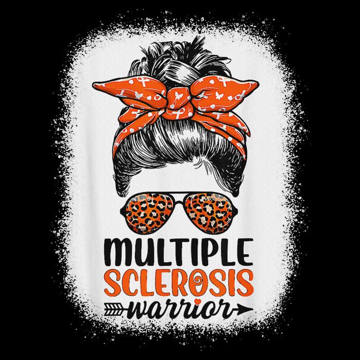 Ms Warrior Messy Bun Leopard Multiple Sclerosis Awareness Mousepad