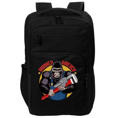 Monkey Wrench Monkey Car Repair Mechanic Grease Impact Tech Backpack