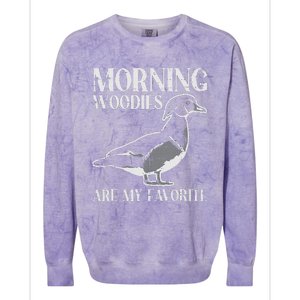 Morning Woody My Favorite Duck Hunting Funny Hunter Colorblast Crewneck Sweatshirt