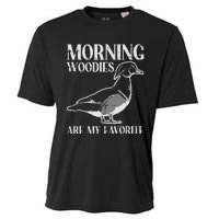 Morning Woody My Favorite Duck Hunting Funny Hunter Cooling Performance Crew T-Shirt