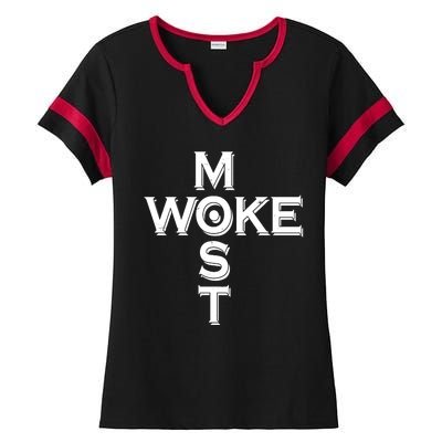 Most Woke Ladies Halftime Notch Neck Tee