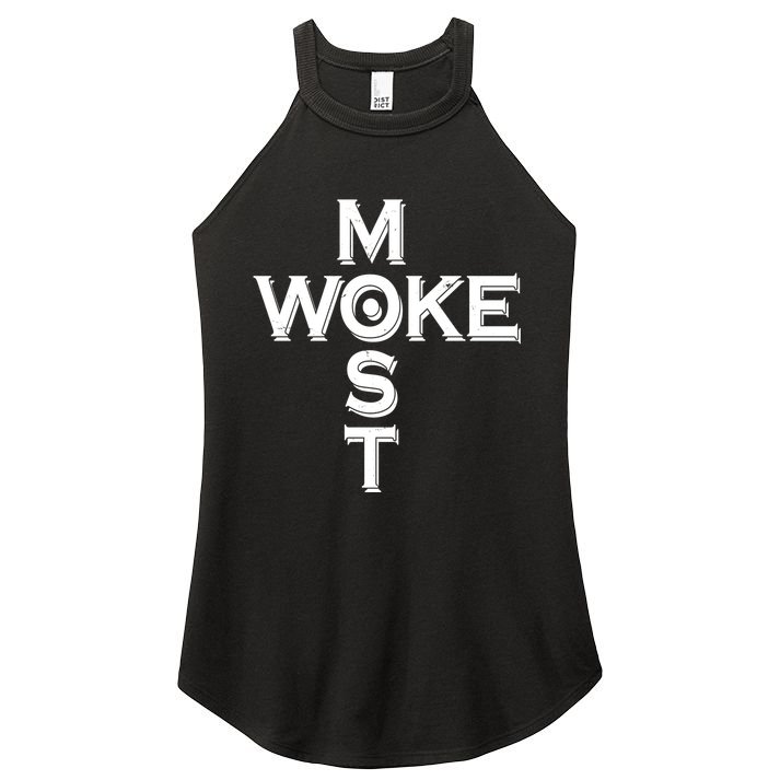 Most Woke Women's Perfect Tri Rocker Tank