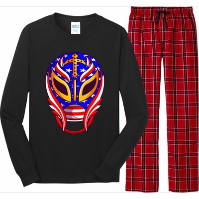 Mexican Wrestling Mask Long Sleeve Pajama Set