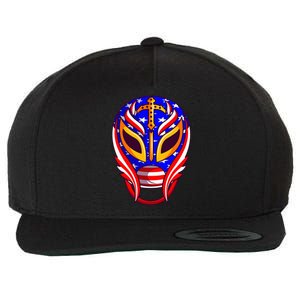 Mexican Wrestling Mask Wool Snapback Cap