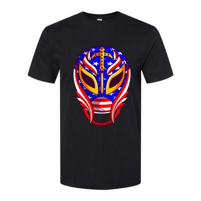 Mexican Wrestling Mask Softstyle CVC T-Shirt