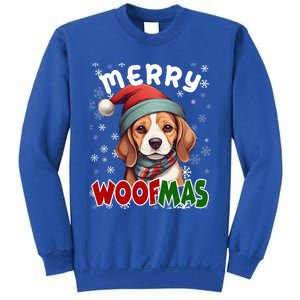 Merry Woofmas Merry Christmas Funny Beagle Dog Mom Puppy Meaningful Gift Sweatshirt