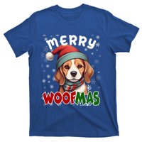 Merry Woofmas Merry Christmas Funny Beagle Dog Mom Puppy Meaningful Gift T-Shirt