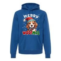 Merry Woofmas Merry Christmas Funny Beagle Dog Mom Puppy Meaningful Gift Premium Hoodie