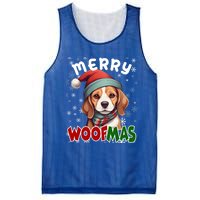 Merry Woofmas Merry Christmas Funny Beagle Dog Mom Puppy Meaningful Gift Mesh Reversible Basketball Jersey Tank