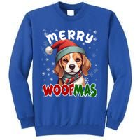 Merry Woofmas Merry Christmas Funny Beagle Dog Mom Puppy Meaningful Gift Tall Sweatshirt