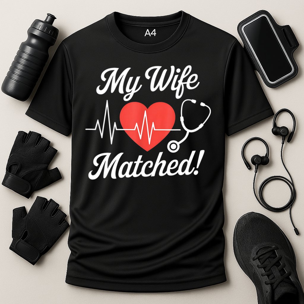 My Wife Matched Match Day 2025 Resident Medical Student Cooling Performance Crew T-Shirt