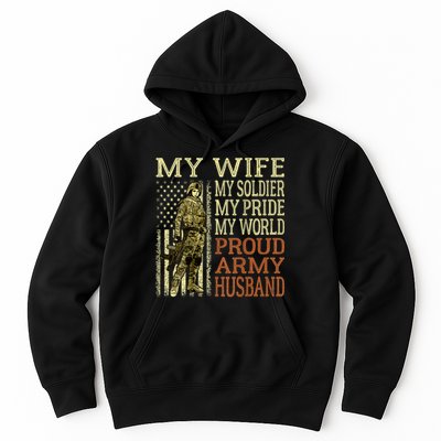 My Wife My Soldier Hero Funny Gift Proud Army Husband Military Spouse Hoodie