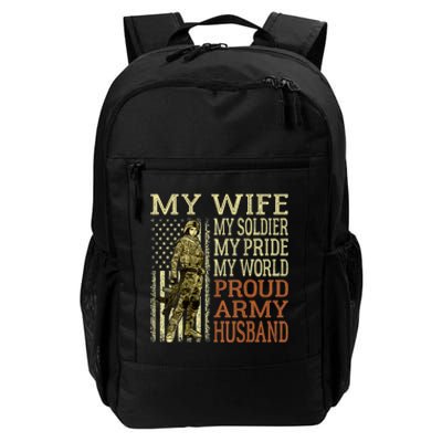 My Wife My Soldier Hero Funny Gift Proud Army Husband Military Spouse Daily Commute Backpack