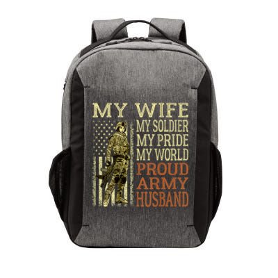 My Wife My Soldier Hero Funny Gift Proud Army Husband Military Spouse Vector Backpack