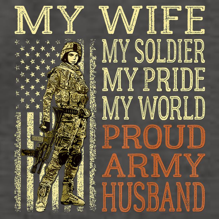 My Wife My Soldier Hero Funny Gift Proud Army Husband Military Spouse Vector Backpack