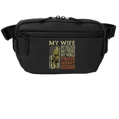 My Wife My Soldier Hero Funny Gift Proud Army Husband Military Spouse Crossbody Pack