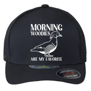 Morning Woody My Favorite Duck Hunting Funny Hunter Flexfit Unipanel Trucker Cap