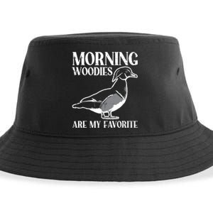 Morning Woody My Favorite Duck Hunting Funny Hunter Sustainable Bucket Hat